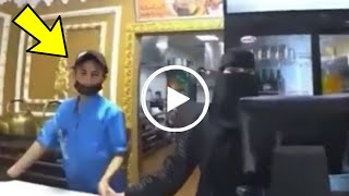مقطع المتحرش اليمني في مطعم باب الحجاز السعودية