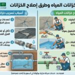 الدليل الهندسي الشامل: أبرز أسباب تسريب الخزان الماء وكيف تحمي أساسات عقارك من الانهيار