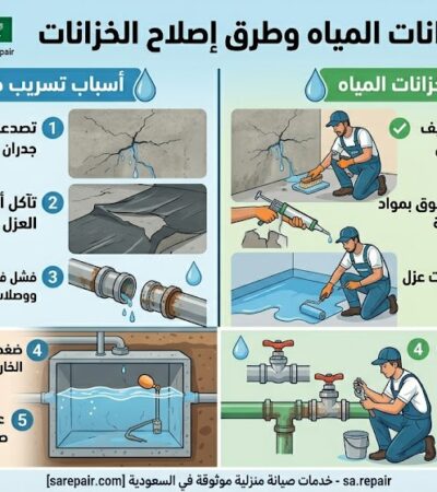 الدليل الهندسي الشامل: أبرز أسباب تسريب الخزان الماء وكيف تحمي أساسات عقارك من الانهيار