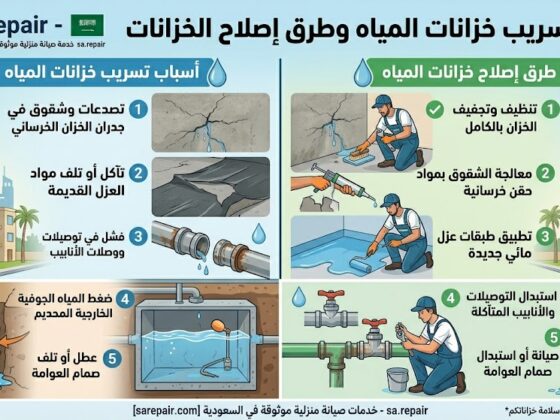 الدليل الهندسي الشامل: أبرز أسباب تسريب الخزان الماء وكيف تحمي أساسات عقارك من الانهيار
